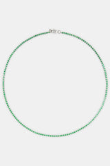 Micro Tennis Chain Green - White 2.5mm