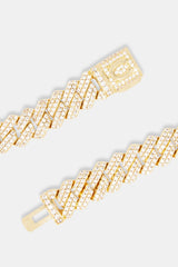 8mm Gold Plated Prong Cuban Chain