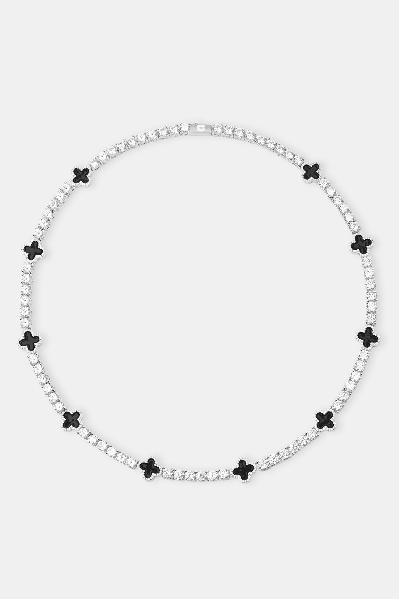 Black Motif Tennis Chain - White 5mm | Mens Chains | Shop Tennis