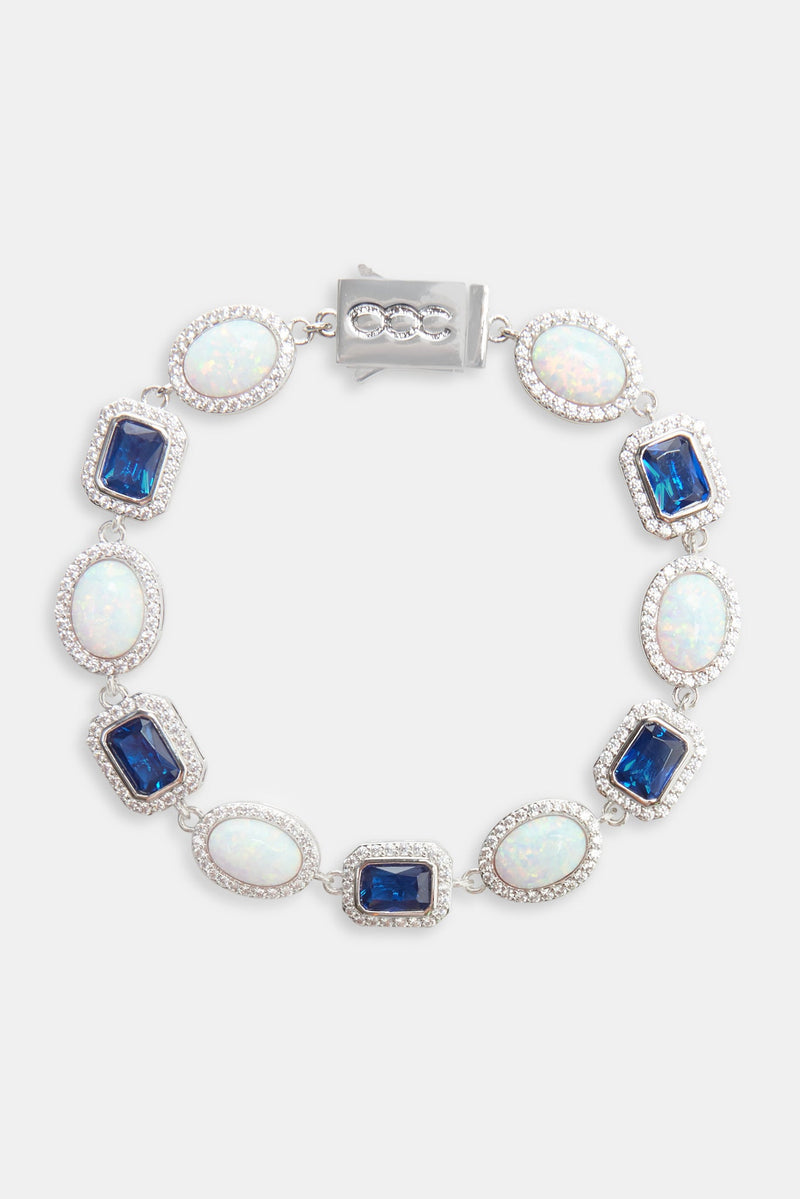 Opal & Blue Gemstone Chain & Bracelet