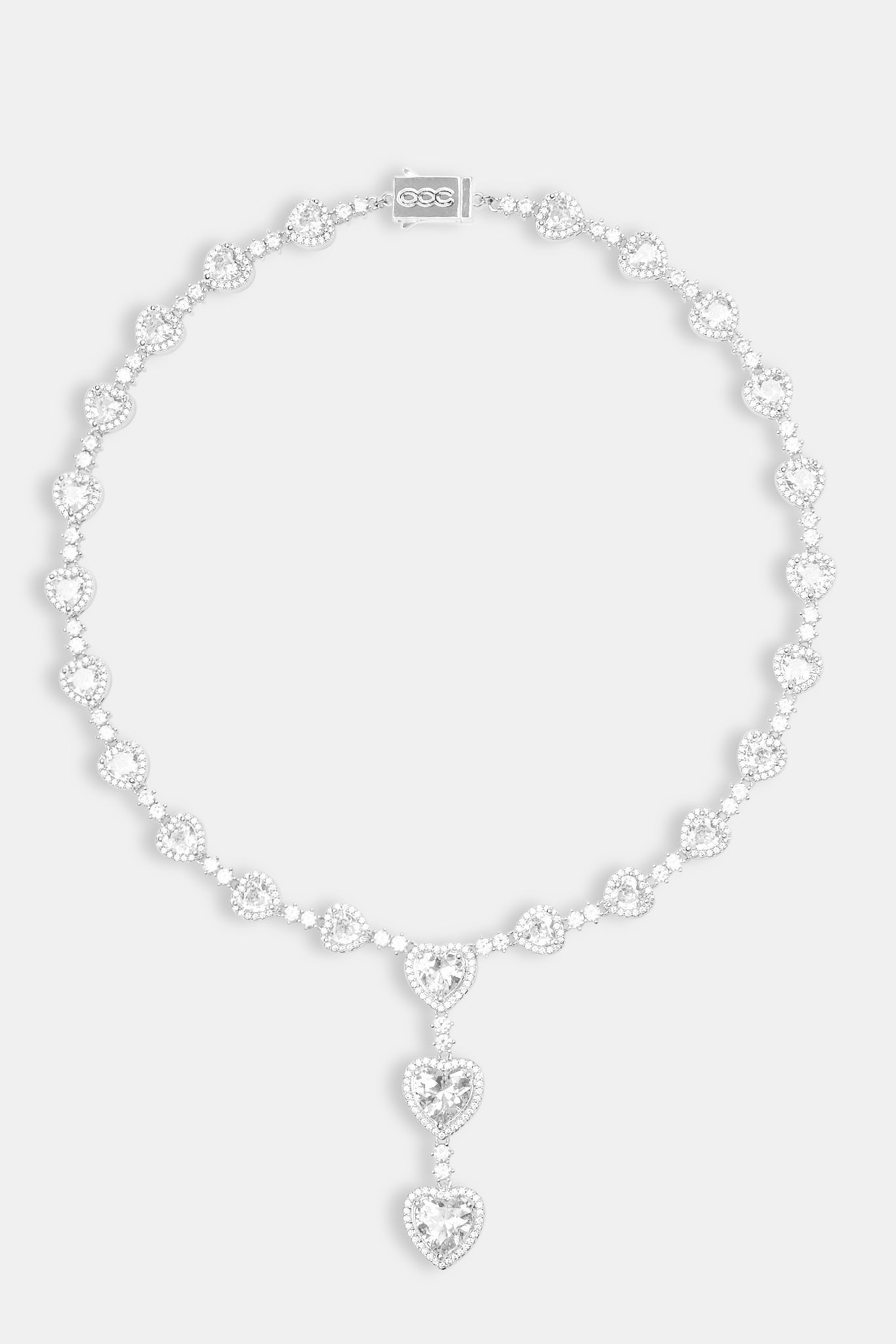 Heart Drop Chain - White - 10mm