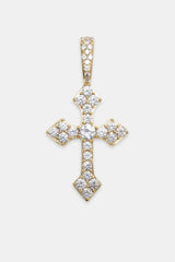 Iced 70mm Celtic Cross Pendant + 5mm Tennis Chain - Gold