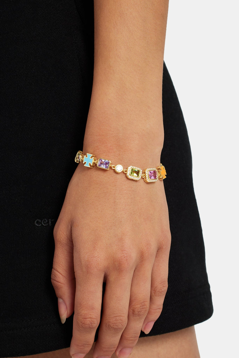 bb multi motif bracelet