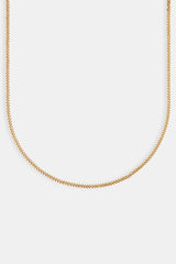 2mm Gold Plated Micro Cuban Chain