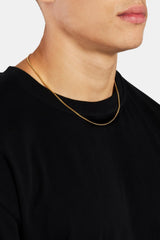 2mm Gold Plated Micro Cuban Chain