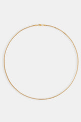 2mm Gold Plated Micro Cuban Chain