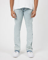 Relaxed Panelled Jeans - Light Blue