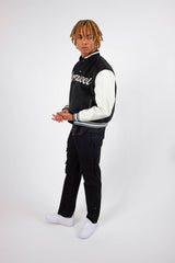 Cernucci Varsity Bomber Jacket - Black