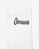 Cernucci Logo Socks - White