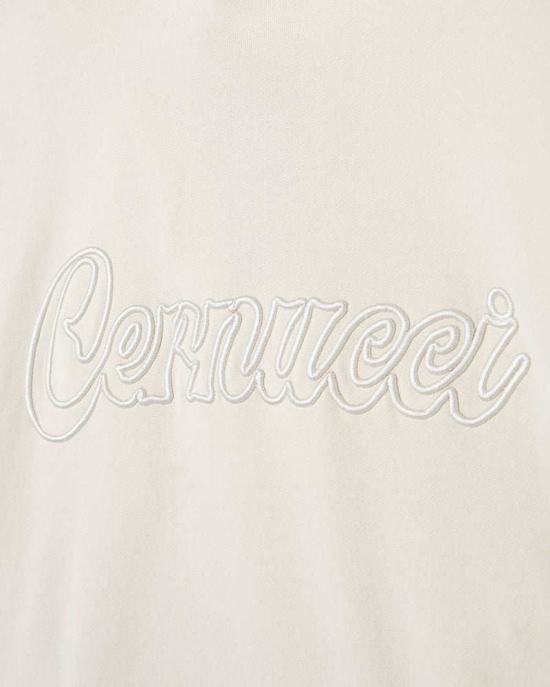 Cernucci Embroidered Hoodie - Ecru