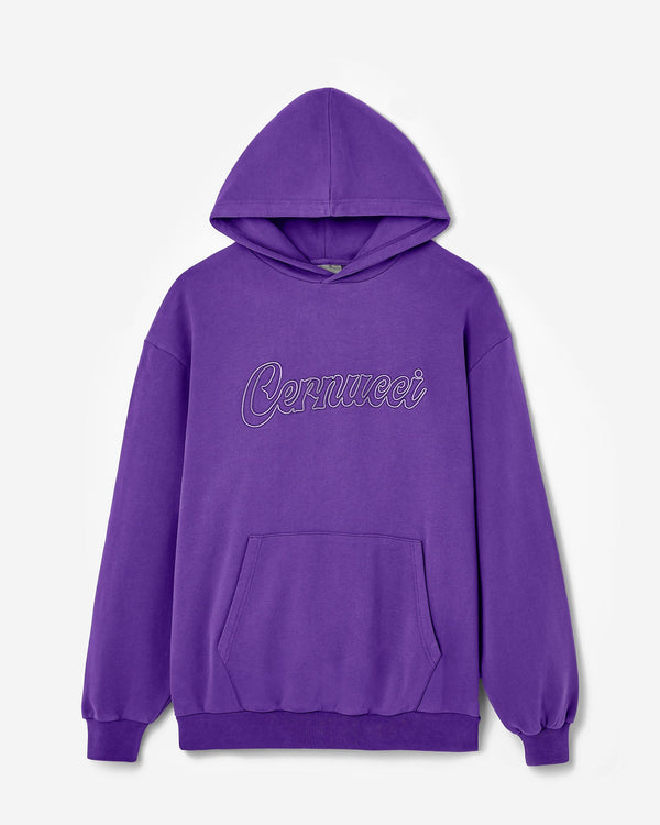 Cernucci Embroidered Hoodie - Purple