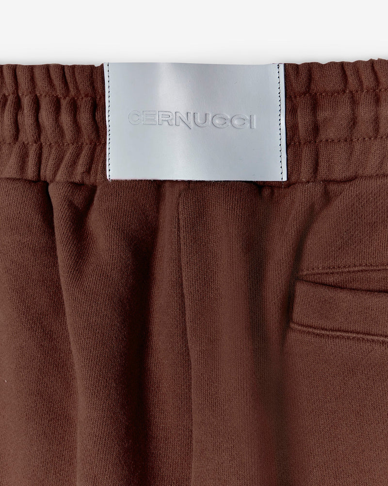 Cernucci Embroidered Jogger - Chocolate