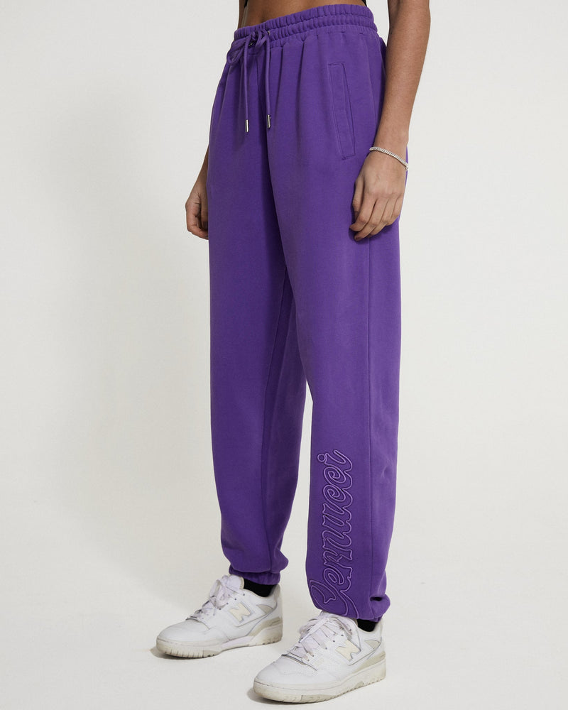 Cernucci Embroidered Jogger - Purple