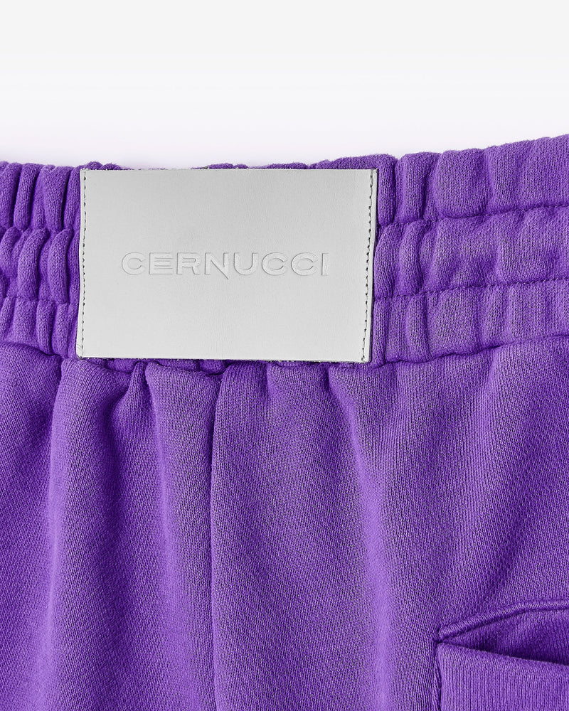 Cernucci Embroidered Jogger - Purple