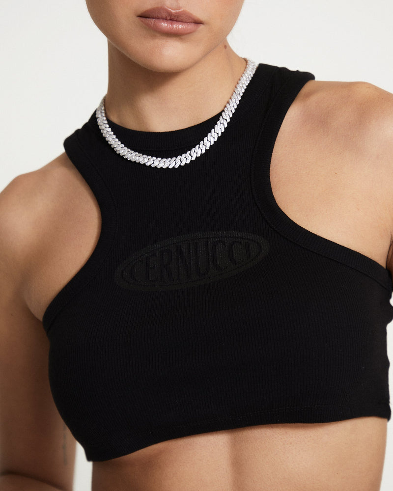 Cernucci Logo Super Crop Racer Vest - Black