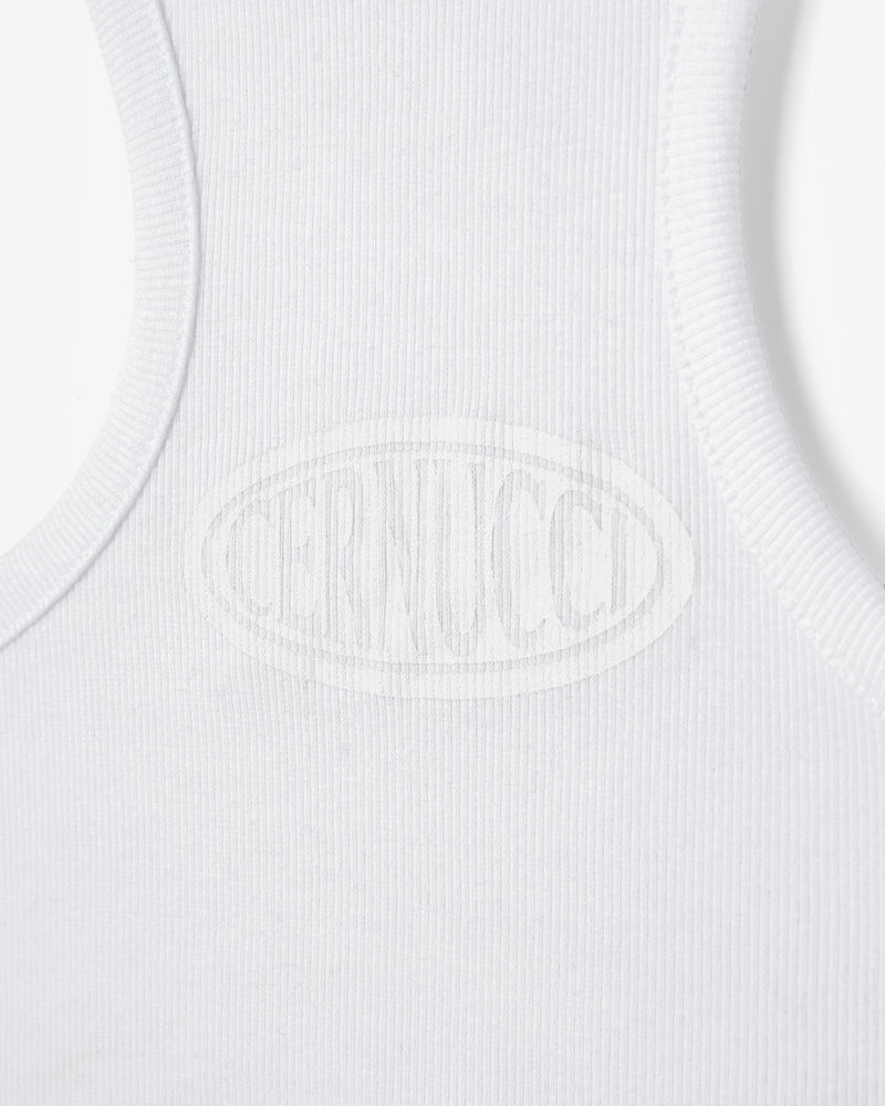 Cernucci Logo Super Crop Racer Vest - White