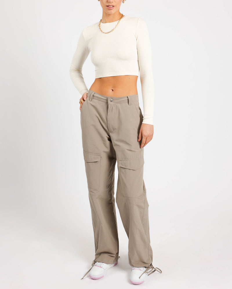 Woven Cargo Trouser - Beige