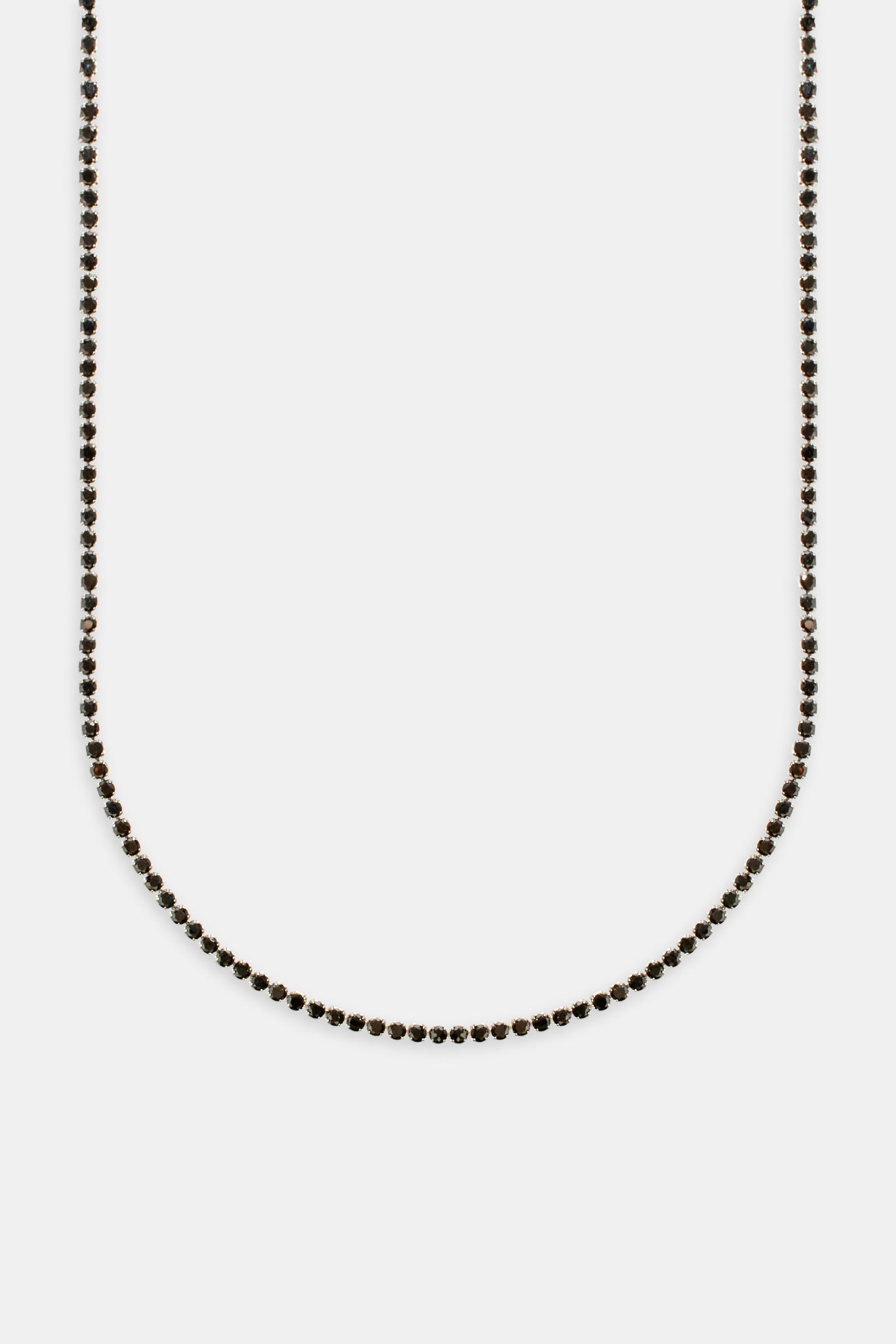 2.5mm Iced Black Micro Tennis Chain