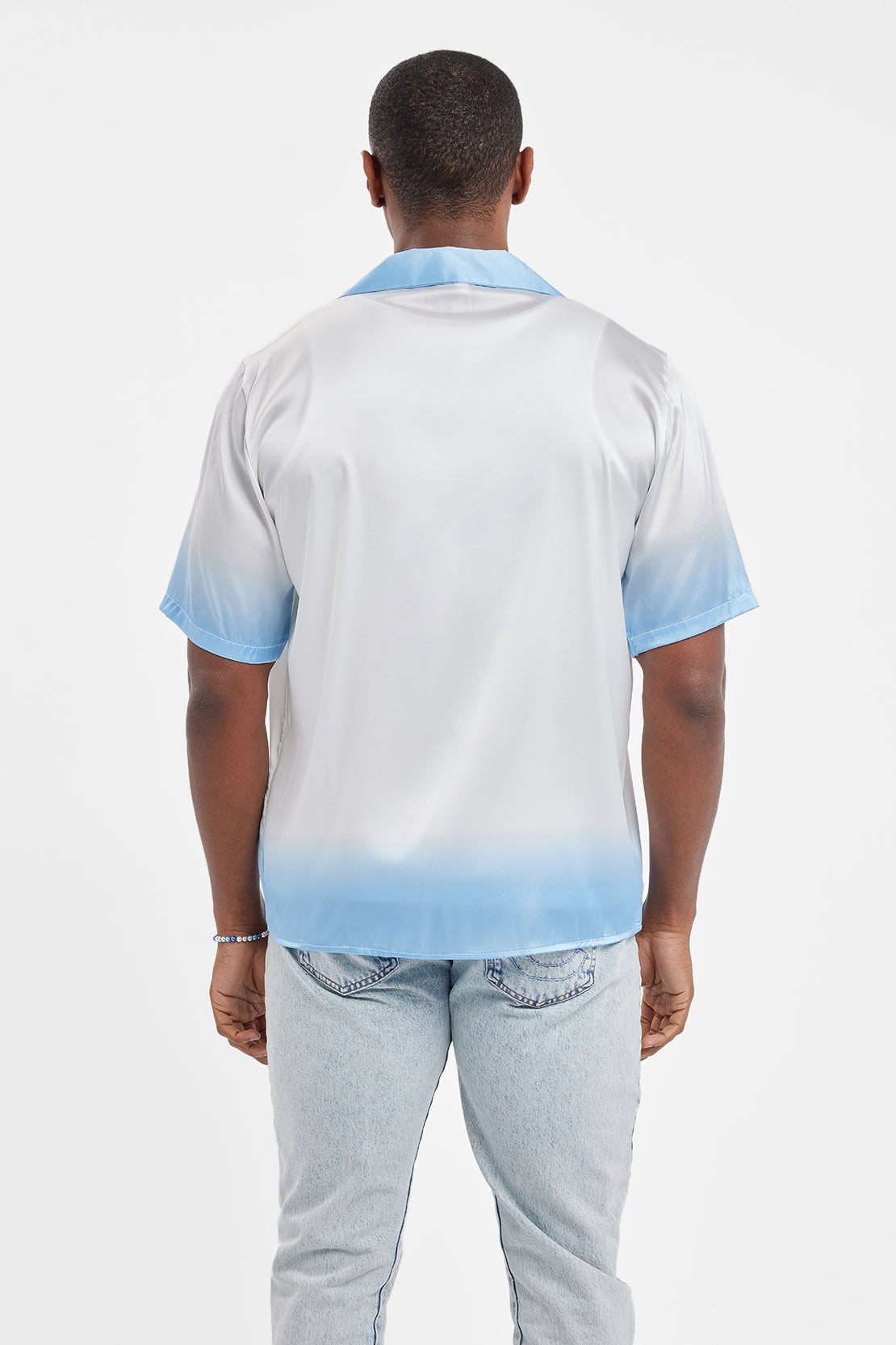 Cernucci Satin Ombre Shirt - Ecru