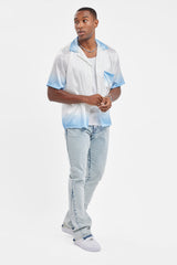 Cernucci Satin Ombre Shirt - Ecru