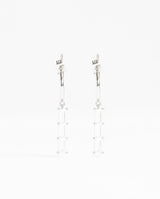 Clear Stone Baguette Drop Earrings