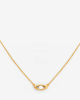 Diamond Mini Evil Eye Necklace - Gold