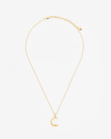 Iced Moon Necklace - Gold