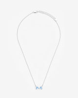 Iced Ribbon Necklace Blue