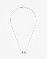 Iced Ribbon Necklace Purple