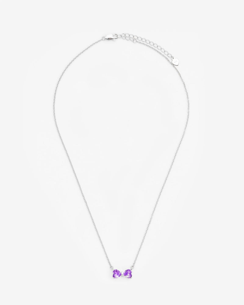 Iced Ribbon Necklace Purple