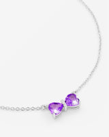 Iced Ribbon Necklace Purple