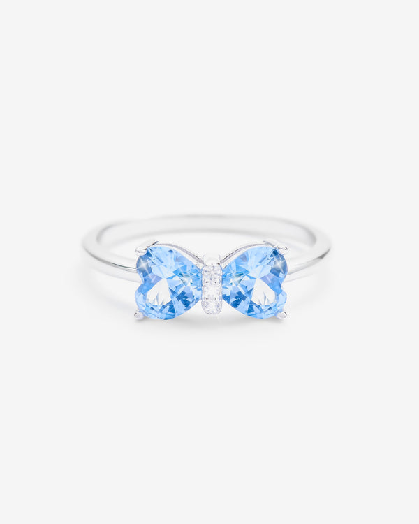 Iced Ribbon Ring Blue