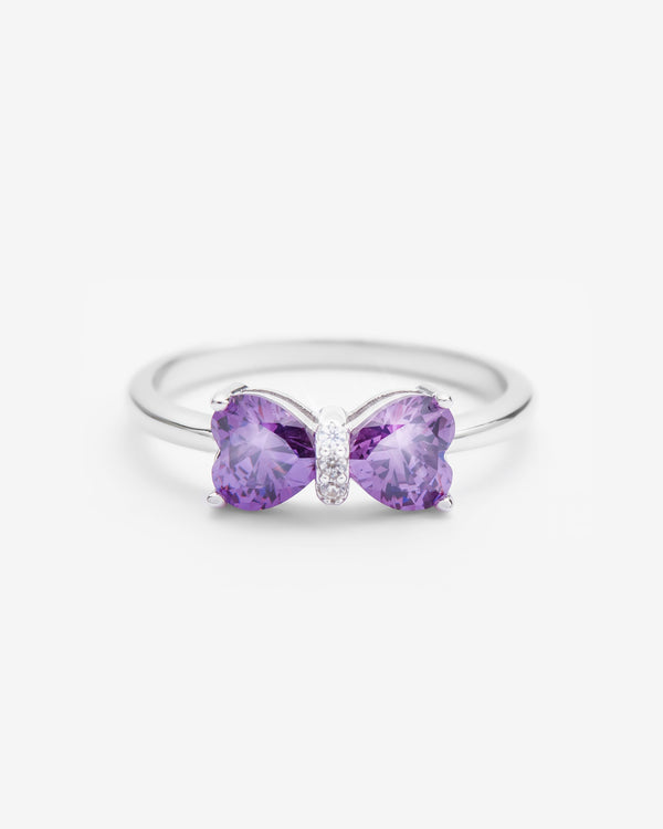 Iced Ribbon Ring Purple