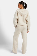 Wide Leg Knitted Jogger - Oatmeal