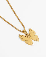 Flame Butterfly Necklace - Gold