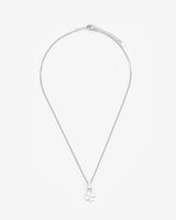 Flower Necklace - White Gold