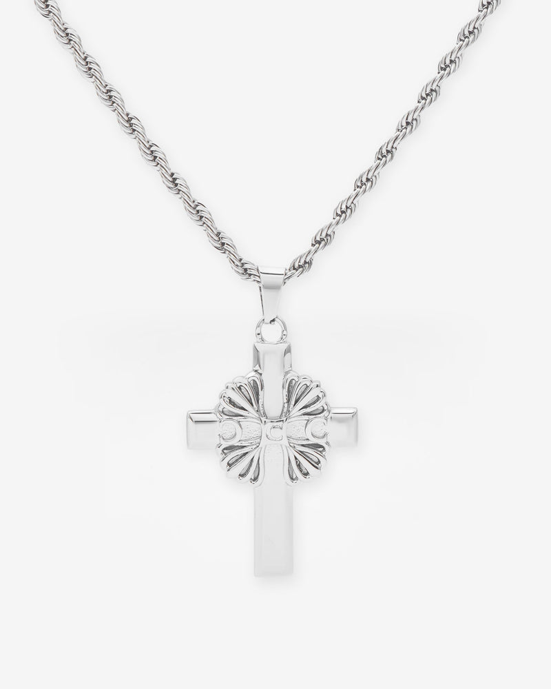 Floral Wrap Cross Pendant