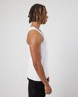 Slim Ribbed Vest - White