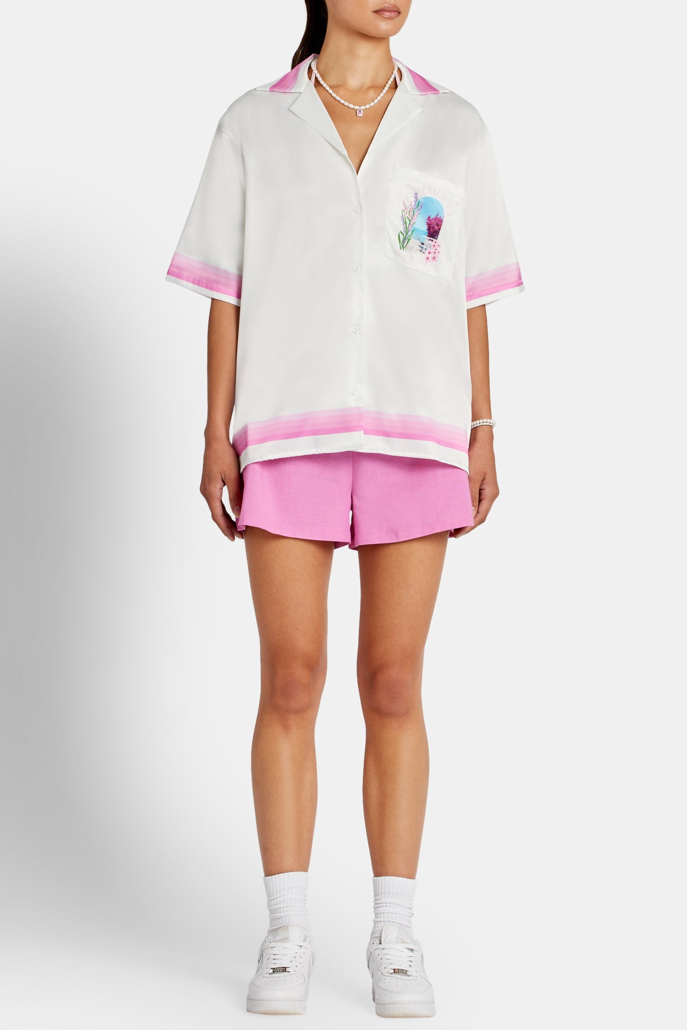 Cernucci Beach House Satin Shirt - Ecru
