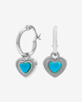 Heart Enamel Hoop Earrings