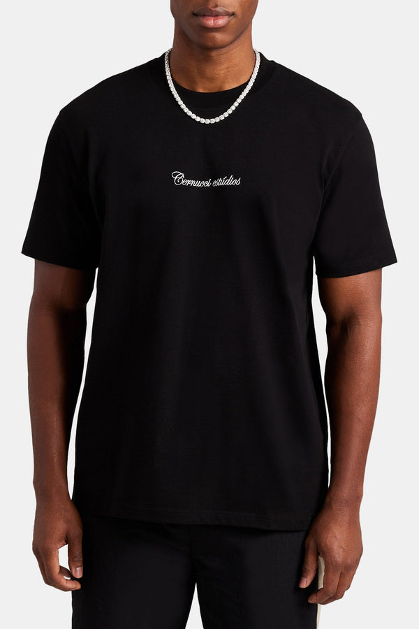 Cernucci Studios Embroidered T-Shirt - Black