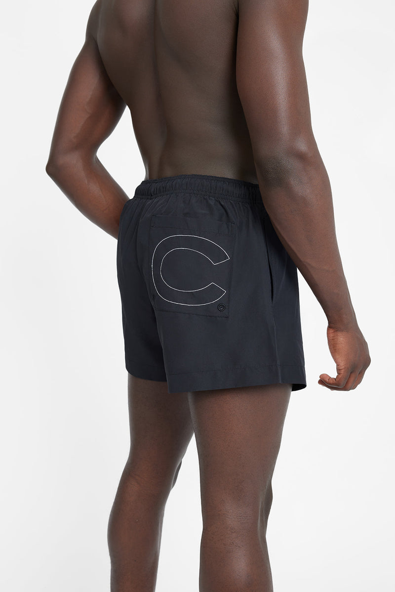 Cernucci Logo Swim Shorts - Black