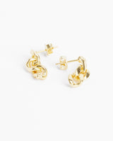 Curb Chain Drop Earrings - Gold