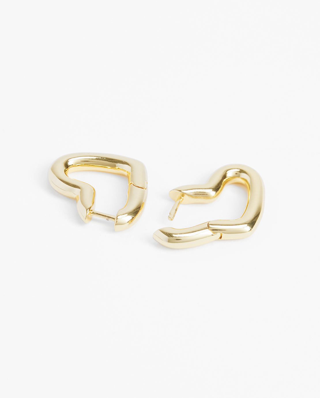 Heart Shape Hoop Earrings - Gold – Cernucci US