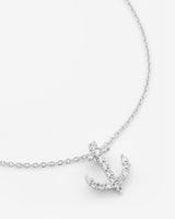 Iced Anchor Necklace