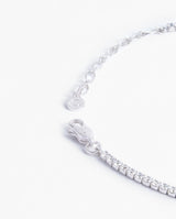 Iced Butterfly Anklet - White Gold
