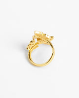 Iced Butterfly Ring - Gold