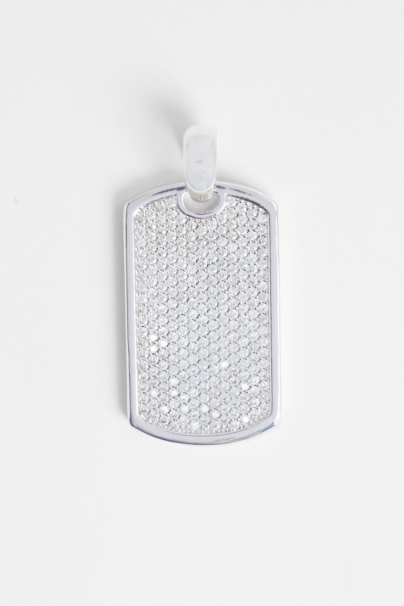 Iced CZ 2 Tone Dog Tag Pendant – Cernucci US