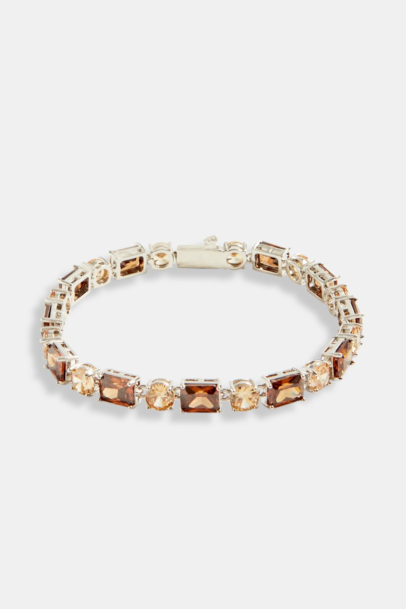 Iced CZ Chocolate Multi Shape Tennis Bracelet - 6mm