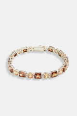 Iced CZ Chocolate Multi Shape Tennis Bracelet